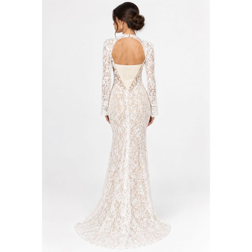 Lulus White Lace Maxi Dress Size M